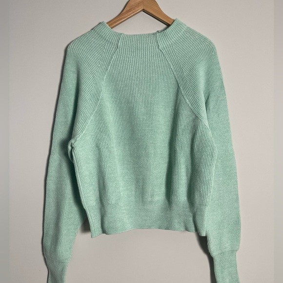 Free People | Too Good Mock Neck Pullover Mint Green - Picture 1 of 9